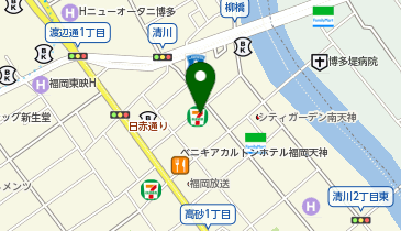 セブンイレブン 福岡清川1丁目店の地図画像