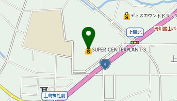 セブン銀行 スーパーセンタープラント 滑川店 共同出張所の地図画像