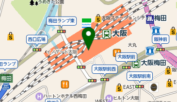 セブンイレブン ハートインJR大阪駅桜橋口内店の地図画像