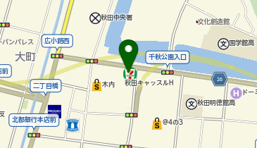 セブンイレブン 秋田キャッスルホテル店の地図画像
