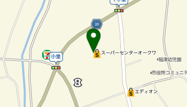 セブン銀行 スーパーセンターオークワ瑞浪店 共同出張所の地図画像