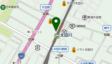 セブン銀行 名古屋鉄道 太田川駅 共同出張所の地図画像