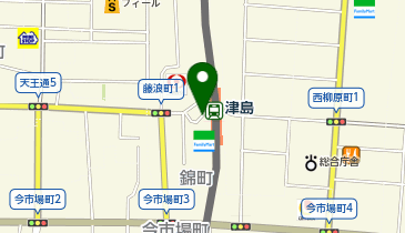 セブン銀行 名古屋鉄道 津島駅 共同出張所の地図画像