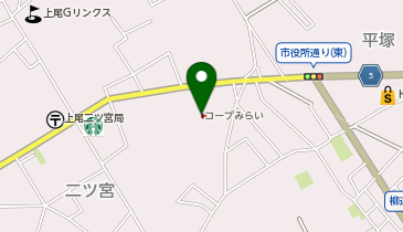 セブン銀行 コープみらい 二ツ宮店 共同出張所の地図画像