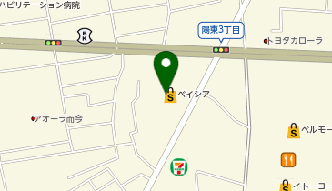 セブン銀行 ベイシア宇都宮陽東店 共同出張所の地図画像
