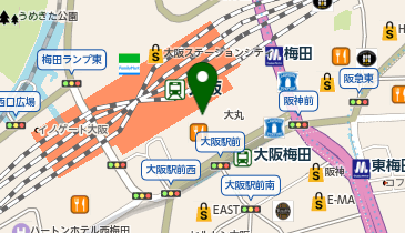 セブンイレブン ハートインクロスト大阪店の地図画像