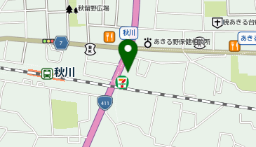 セブンイレブン 秋川駅東店の地図画像