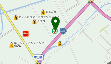 セブンイレブン 出雲平田町薮崎店の地図画像
