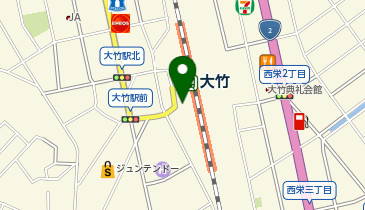 セブンイレブン ハートインJR大竹駅店の地図画像