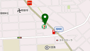 セブンイレブン さいたま浅間町店の地図画像