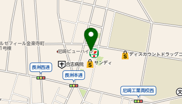 セブンイレブン 尼崎長洲本通1丁目店の地図画像