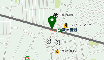 セブン銀行 東武鉄道 越生線 武州長瀬駅 共同出張所の地図画像