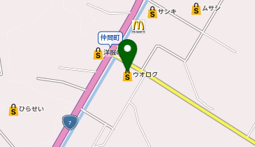 セブン銀行 ウオロク村上店 共同出張所の地図画像