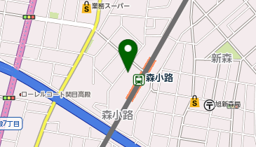 セブン銀行 スーパーナショナル森小路店 共同出張所の地図画像