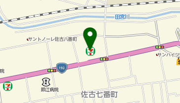 セブンイレブン 徳島佐古七番町店の地図画像