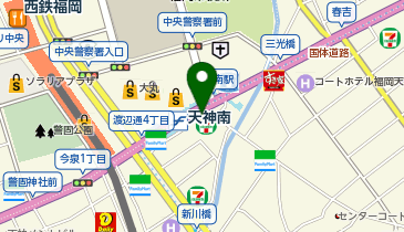 セブンイレブン 福岡天神南店の地図画像