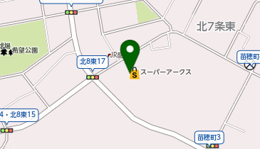 セブン銀行 スーパーアークス苗穂店 共同出張所の地図画像