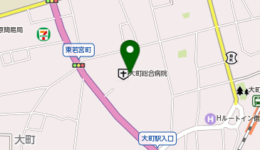 セブン銀行 市立大町総合病院 共同出張所の地図画像