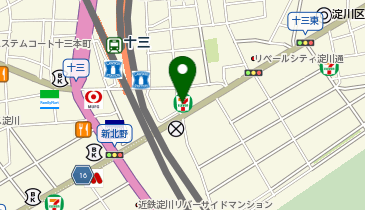 セブンイレブン 大阪十三東2丁目店の地図画像