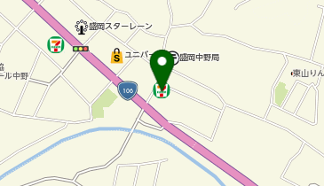 セブンイレブン 盛岡中野店の地図画像