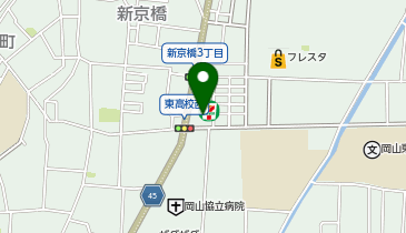 セブンイレブン 岡山門田屋敷4丁目店の地図画像