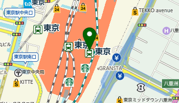 セブン銀行 JR東京駅 新幹線改札内 共同出張所の地図画像