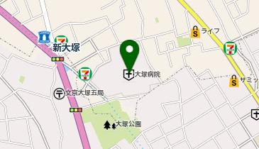 セブン銀行 都立大塚病院 共同出張所の地図画像