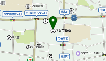 セブン銀行 八女市役所 共同出張所の地図画像