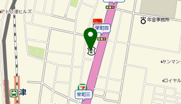 セブン銀行 商工中金 津支店 共同出張所の地図画像