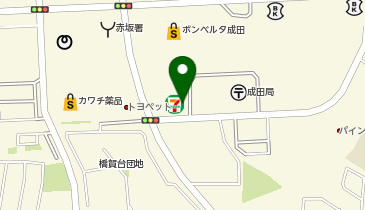 セブンイレブン 成田赤坂店の地図画像
