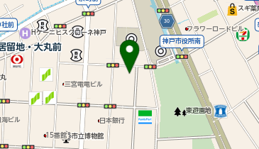 セブン銀行 商工中金 神戸支店 共同出張所の地図画像