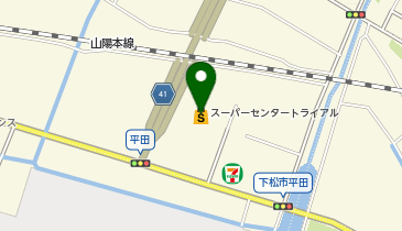 セブン銀行 スーパーセンタートライアル下松店 共同出張所の地図画像