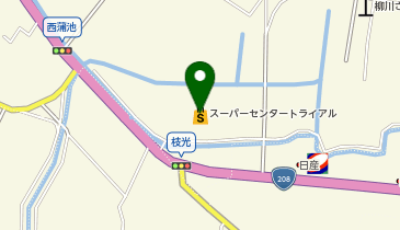 セブン銀行 スーパーセンタートライアル柳川西蒲池店 共同出張所の地図画像