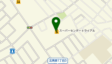 セブン銀行 スーパーセンタートライアル北美原店 共同出張所の地図画像