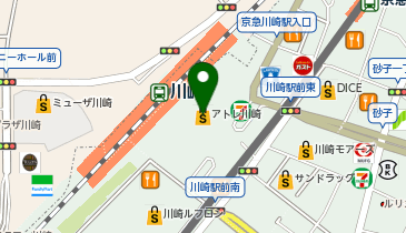 セブン銀行 アトレ川崎 共同出張所の地図画像