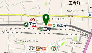 セブンイレブン ハートインJR王寺駅中央改札口店の地図画像