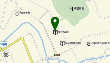 セブン銀行 市立横手病院 共同出張所の地図画像