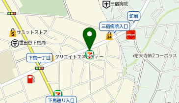 セブンイレブン 世田谷下馬北店の地図画像