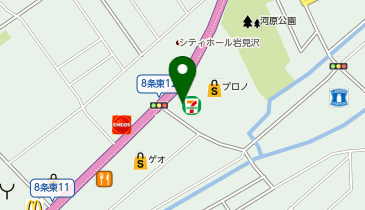セブンイレブン 岩見沢日の出町東店の地図画像