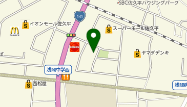 セブン銀行 ベイシア佐久平店 共同出張所の地図画像