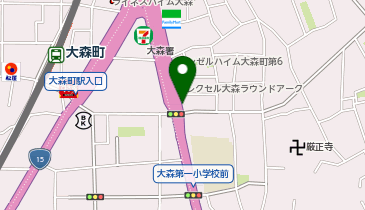 セブンイレブン 大田区大森東2丁目店の地図画像