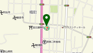 セブンイレブン 徳島二軒屋町店の地図画像