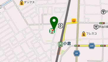 セブンイレブン 宇治近鉄小倉駅西店の地図画像