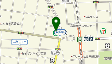 セブンイレブン 宮崎高千穂通り店の地図画像