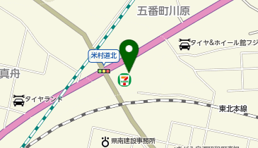 セブンイレブン 白河米村道北店の地図画像