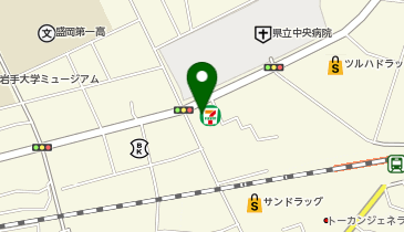 セブンイレブン 岩手県立中央病院前店の地図画像