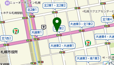 セブンイレブン 札幌北1条東1丁目店の地図画像