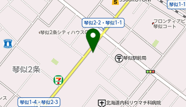 セブンイレブン 札幌琴似1条2丁目店の地図画像