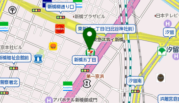 セブンイレブン 新橋第一京浜店の地図画像