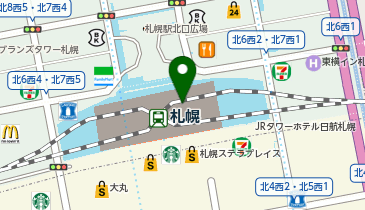 セブン銀行 JR北海道 札幌駅 共同出張所の地図画像